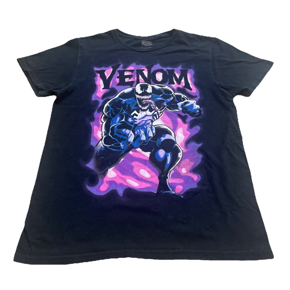 Venom‎ Marvel T Shirt Men's Small Short Sleeve Black Pink Purple Print